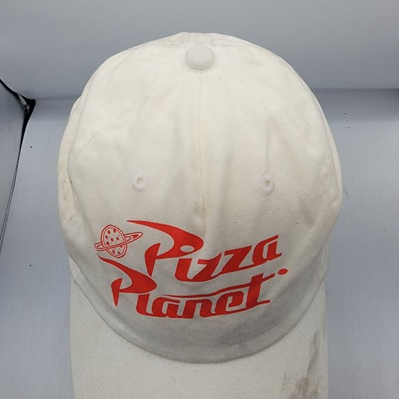 Disney Parks Pizza Planet Toy Story Adult Adjustable White Outdoor Hat Cap - Picture 6 of 10